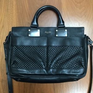 rag & bone medium pilot bag, black